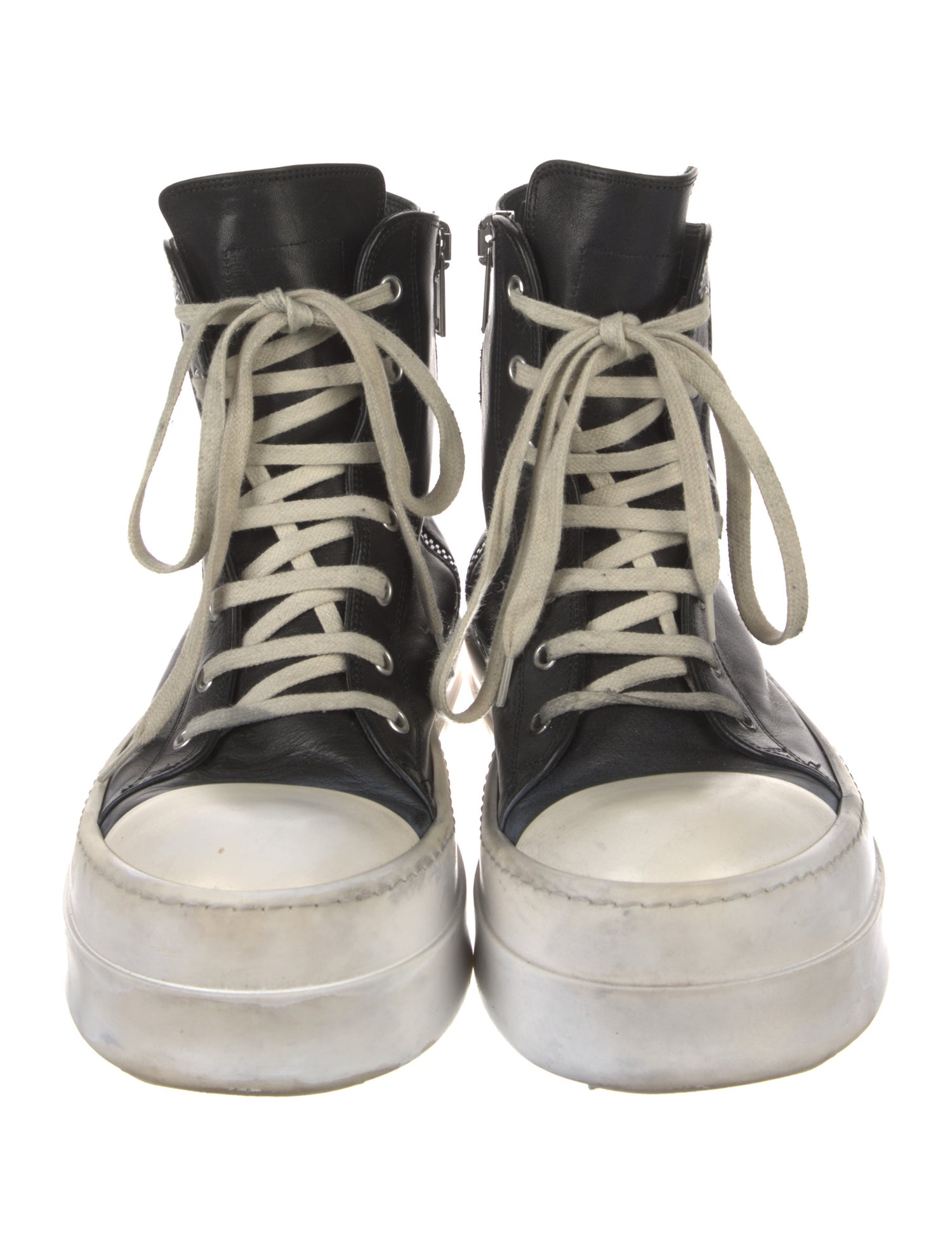 Rick Owens Leather Chunky Sneakers